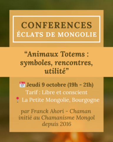 Conférence Chamanisme Mongol en France - Bourgogne