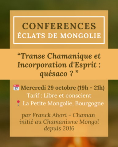 Conférence Chamanisme Mongol en France - Bourgogne