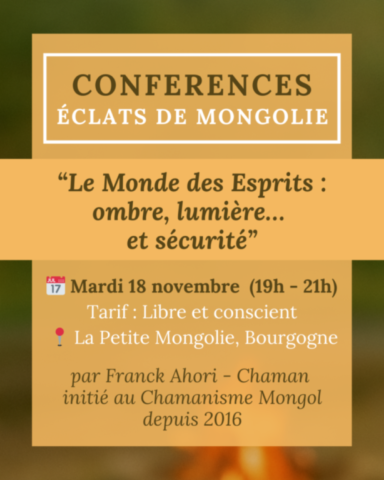 Conférence Chamanisme Mongol en France - Bourgogne